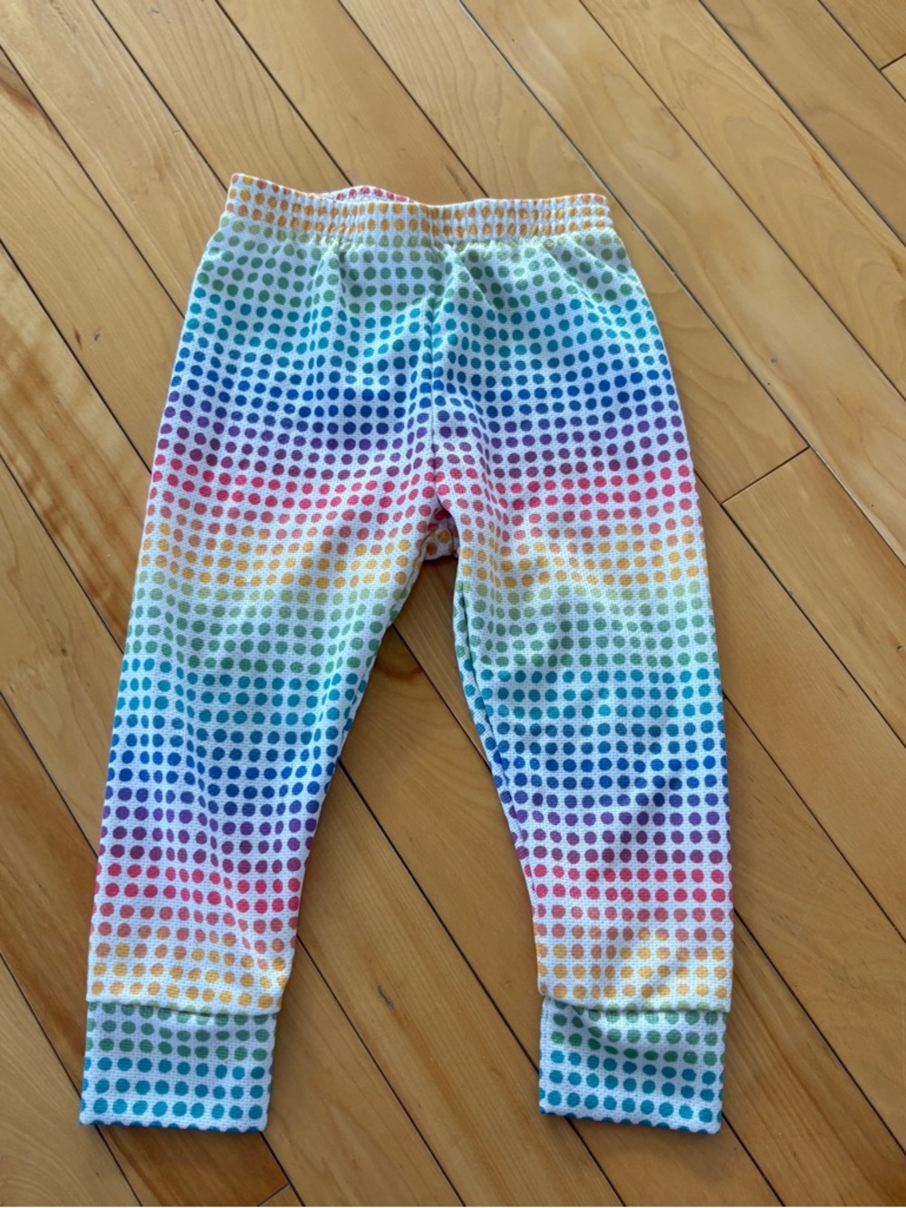 LL Bean Leggings Polk a Dot Size 3T Toddler Rainbow Pants